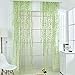 Green Sheer Curtains 108 Inches Long for Living Room, Vine Leaf Patterned Curtains 2 Panels Green Bedroom Curtain Sheers Voile Transparent Window Treatment Drapes for Closet Doorway Nursery Kids