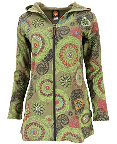 Guru-Shop Chaqueta larga Hippie Chic para mujer, de algodón, estilo bohemio, ropa...
