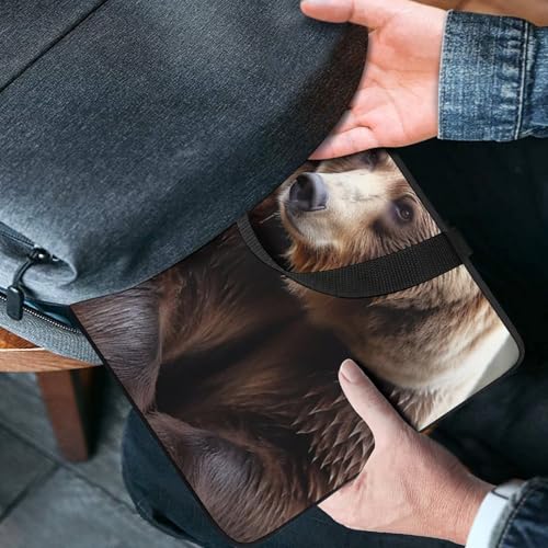 Maletín bandolera para laptop unisex color marrón miniatura 4