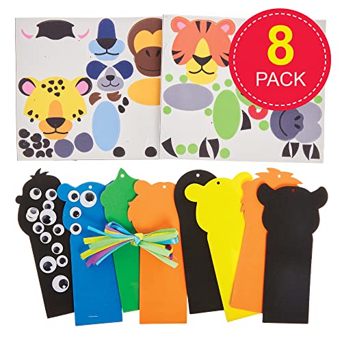 Baker Ross FX558 Rainforest Animals Bookmark Kits - Pack of 8, Foam Craft Kits for Kids, Colorful, Medio - Image 2