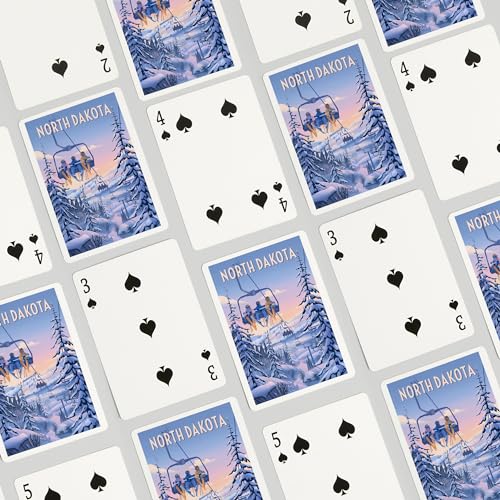 Lantern Press North Dakota Baraja Póker 52 Cartas miniatura 4