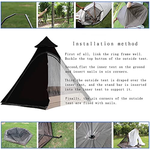 Image of 12'x10'x8'Dome Camping Tent 5-6 Person 4 Season Double Layers Waterproof Anti-UV Windproof Tents Family Outdoor Camping Tent