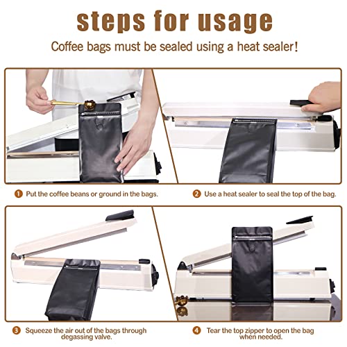 DMpcakDM 16 oz Coffee Bags with Valve