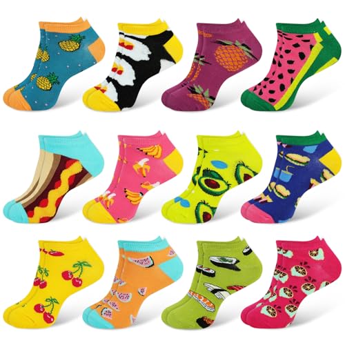 DiULi Calcetines Divertidos Mujer, 12 Pares Calcetines