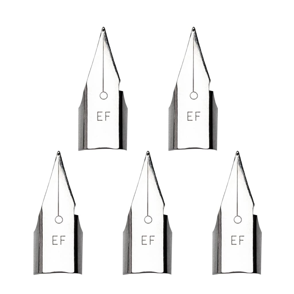 RBRMHM 5 Pieces Fountain Pen Nibs Straight Pen 0.5mm 0.38mm Optional Easy to Replace Smoothly Write for Students Teachers