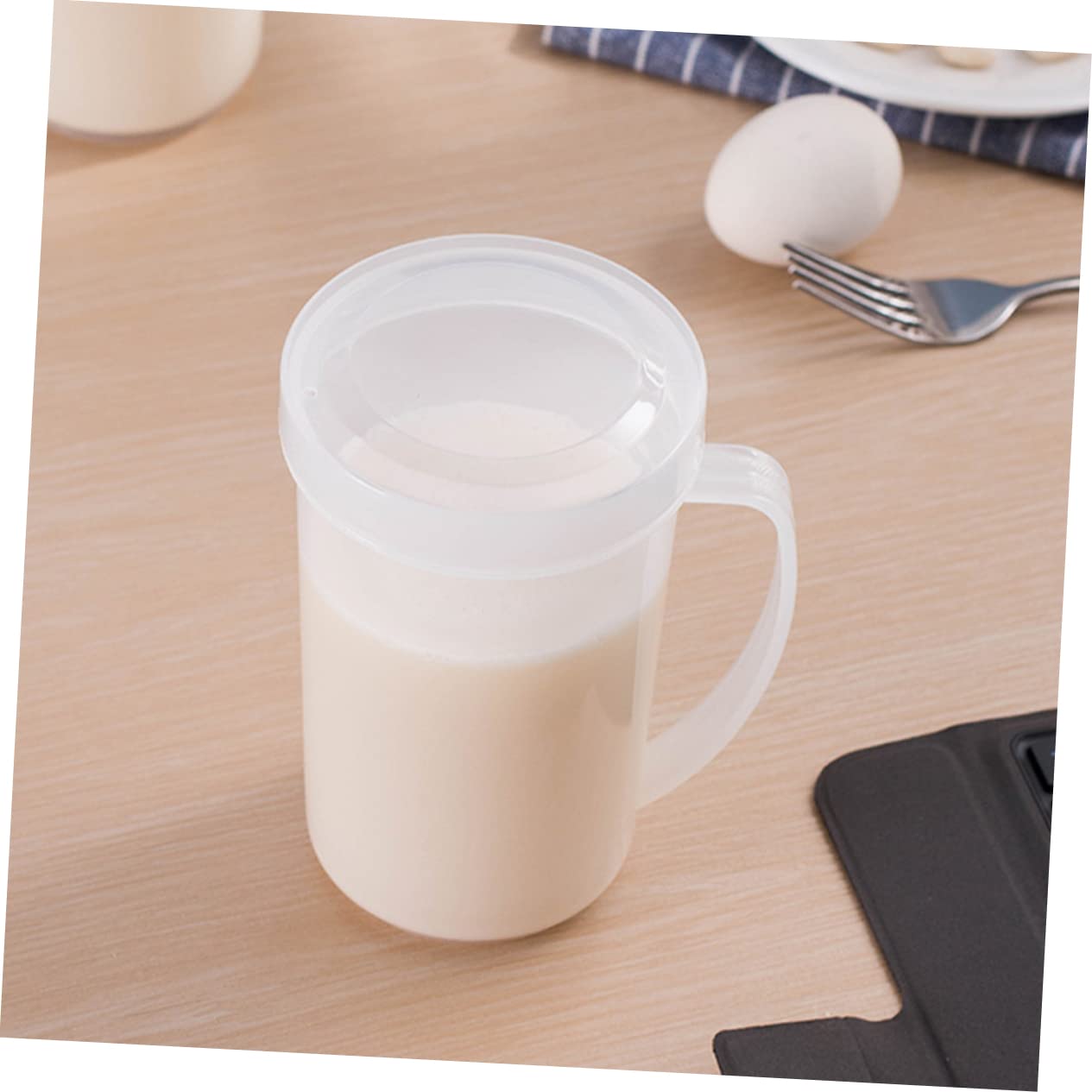 POPETPOP 6piezas Jarras De Plástico Con Escala Para Medir Leche y Café Aptas Para Microondas Para Bebidas Frías y Calientes Jarras Medidoras Para Cocina y Desayuno