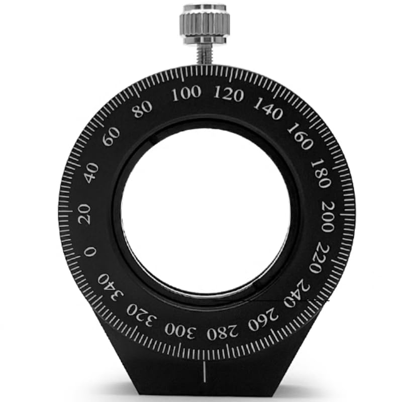 1Pc Embedded Rotating Mount, Polarizer Optical Element Frame, Wave Plate Lens Holder with Scale Manual Rotation (ZZX-M25)