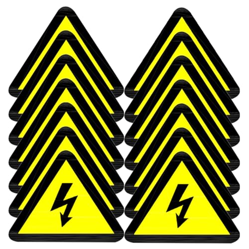 Autocollants jaune de triangle pour sécuriser le jardin et le chantier familial