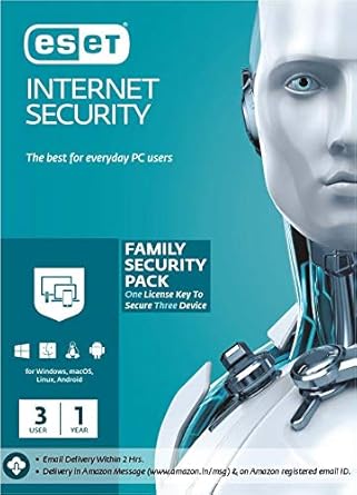 ESET Internet Security Family Security Pack( 3 User, 1 Year ) (Email Delivery in 2 Hours – No CD)