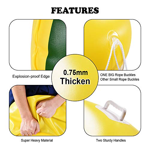 HIWENA Super Heavy Duty Snow Tube, Double Inflatable Snow Sled for Kids and Adults, Thicken 0.75mm Thick Material Winter Sport Tube(78 in) - Thumbnail 3