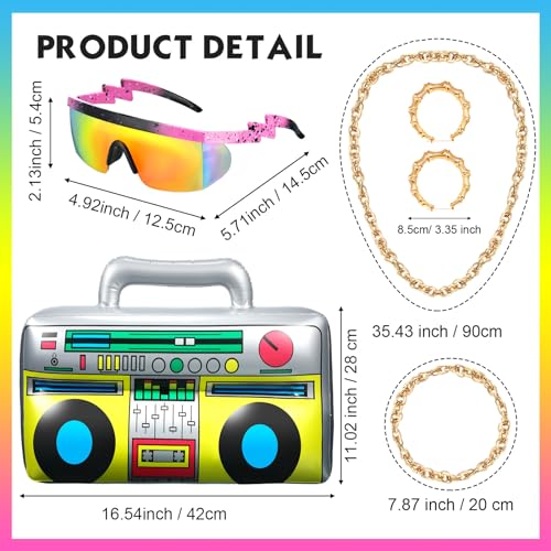 Disfraces Hip Hop 80s/90s 6 piezas para hombre y mujer miniatura 3