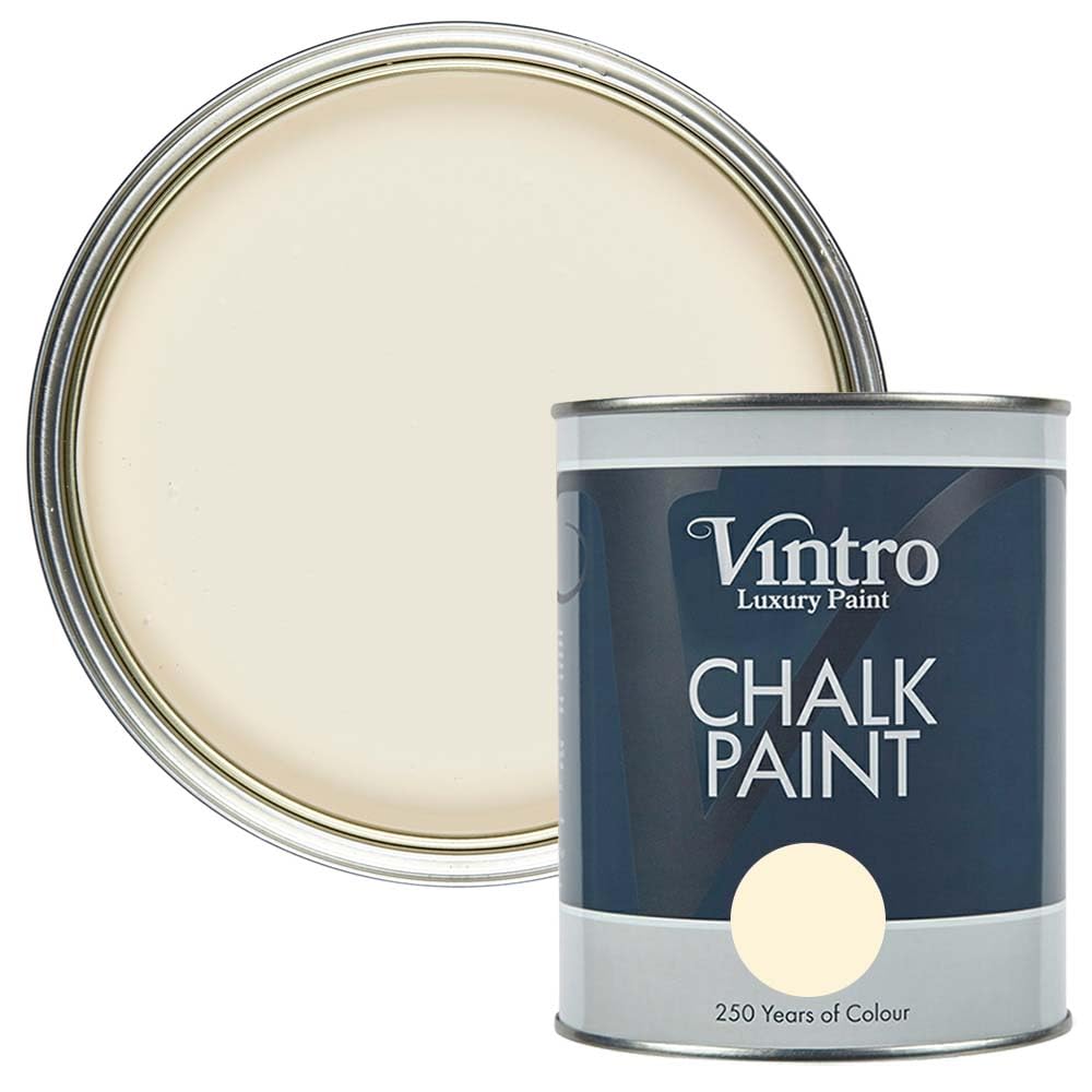 Vintro Paint Ermine Vintro | Cream Chalk Paint | Furniture Paint | Shabby Chic | Upcycle | Decorate | Ultra Matt Finish | 1 Litre (Ermine)