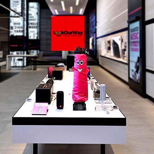 Image of LookOurWay Air Dancers Mini Inflatable Tube Man Set - 29 inch Wacky Waving Inflatable Tube Guy with Blower for Desktop Advertising - Pink