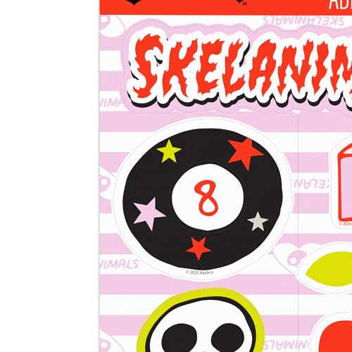 Image of Hasbro Skelanimals Adhesive Vinyl Decals - Fun Skelanimals Stickers for Water Bottle or Laptop, 1 Pack (5 Count)