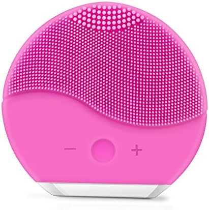MEBAO Facial Cleansing Brush, Sonic Vibration Facial Brush, Waterproof Face Brush for Deep Cleaning, Gentle Exfoliating, Blackhead Removing and Massaging(Pink)