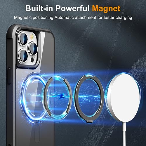 Image of Compatible with iPhone 15 Pro Max Case with Stand 6.7 inch,Black