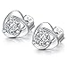 Produktbild BIGBOBA Mode Ohrstecker Einfache Und Herz Mit Diamant Splitter Ohrstecker Schmuck Zubehör Für Frauen Mädchen Geburtstag Festival Weihnachtsgeschenk 1,1 * 1,4 cm, Metall, Silber, M