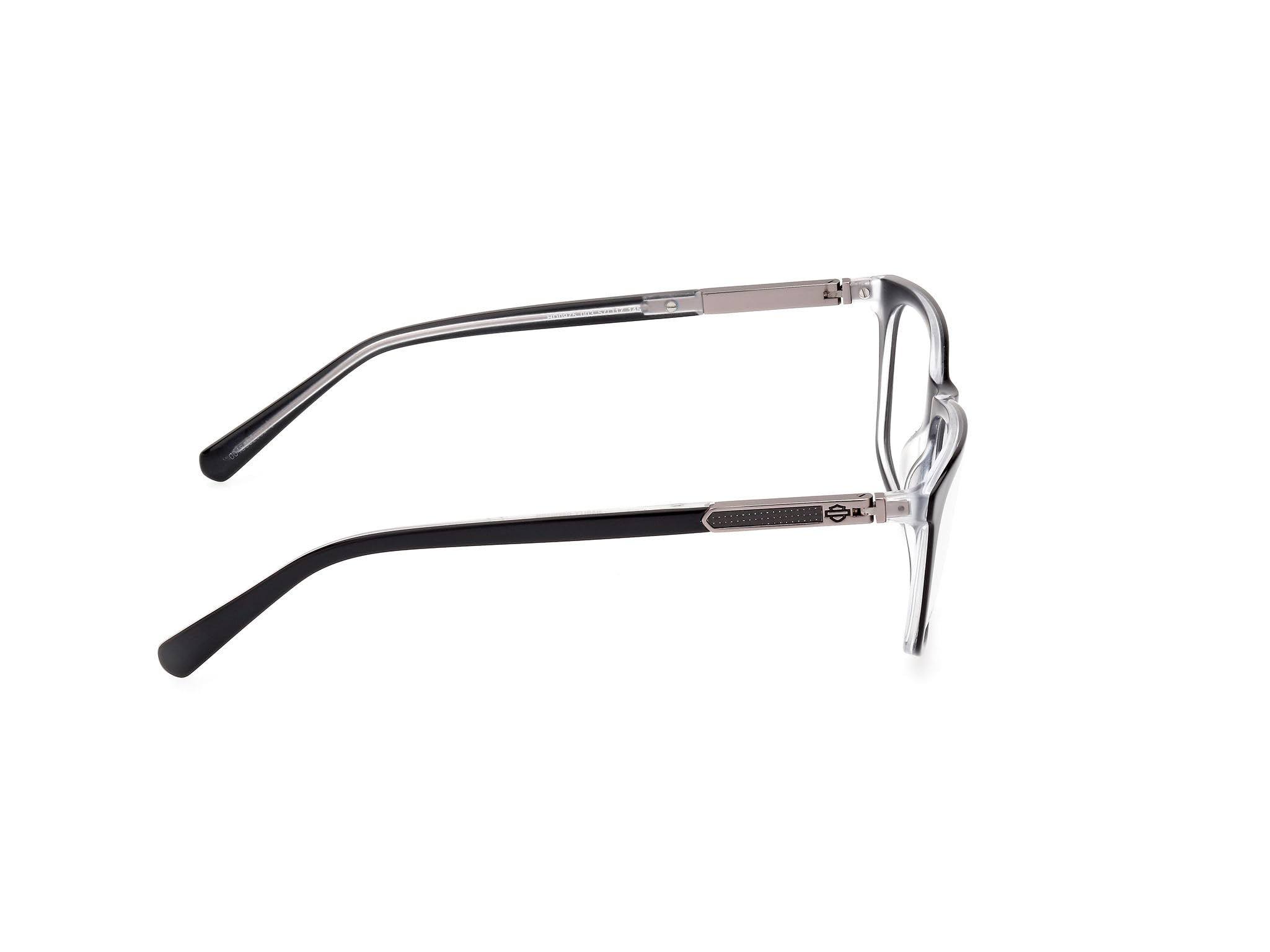 HARLEY-DAVIDSON Męskie oprawki do okularów korekcyjnych Df-HD0975, czarne/kryształowe, 57 (L), Czarny/Kryształ, 57 (L)
