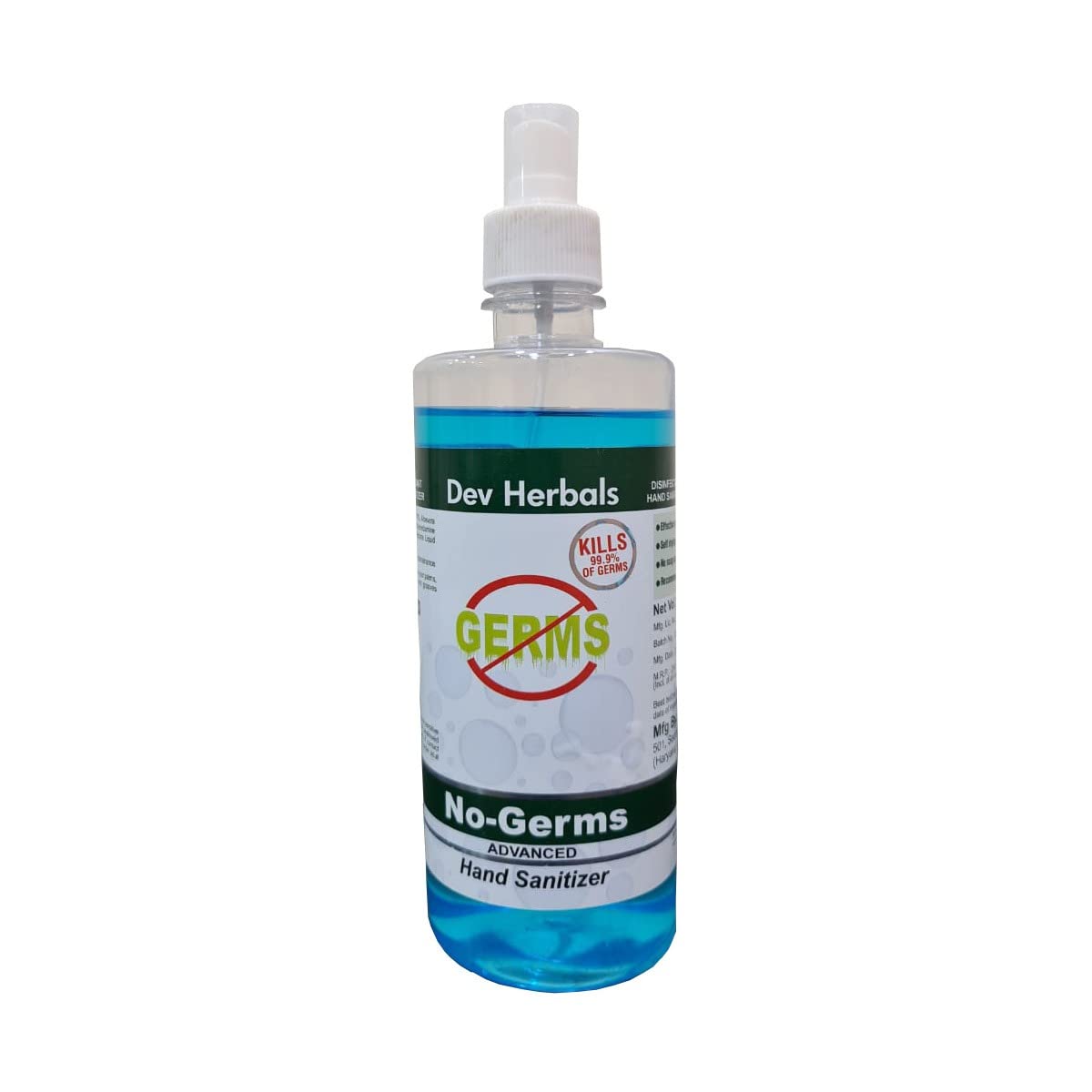 Dev Herbals No Germs Hand Sanitizer Spray/ 70% Alcohol based/kills 99.99% Germs /500ml (B09PK8CKZD) Amazon Price History, Amazon Price Tracker