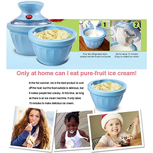 XYSQ Slush Maschine EIS, Double Eile Eimer Machen Köstliche Eiscreme Sorbets Und Gefrorene Joghurt Maker, Tragbarer… – Bild 3