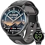 Mingdaln Smart Watch GPS, 1.43" AMOLED Screen Smart Watch for Men/Women Fitness Tracker, Military Smartwatches Compass,Compatible with Android & iOS (Bluetooth Call Answer/Dial), Multiple Sports Modes