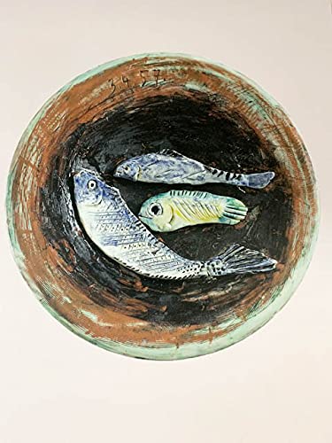 Amazon.co.jp: ポスター パブロ ピカソ Stilllife with 3 fish 1957 
