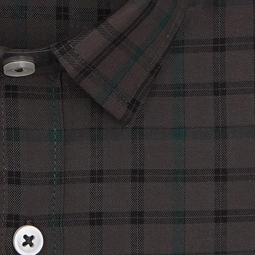 Image of GHPC 100% Cotton Checkered Half Sleeves Regular Fit Formal Shirt for Men