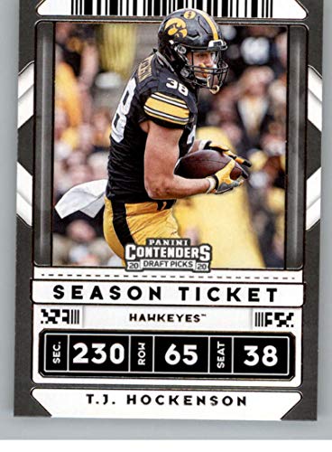 2020 Panini Contenders Draft Season Ticket #93 T.J. Hockenson Iowa Hawkeyes Football NM-MT