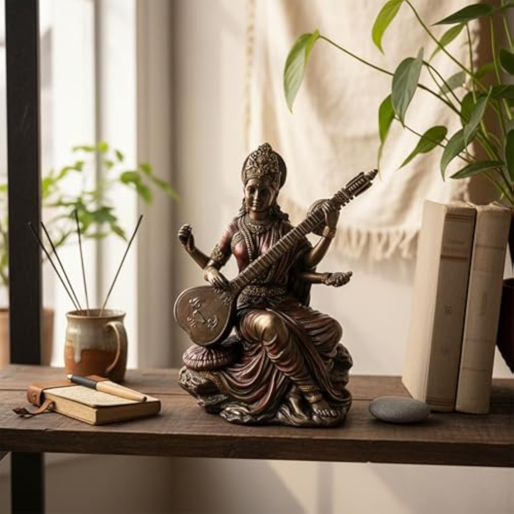 Vidya-Dayini Saraswati Maa Idol Statue, 6 Inch