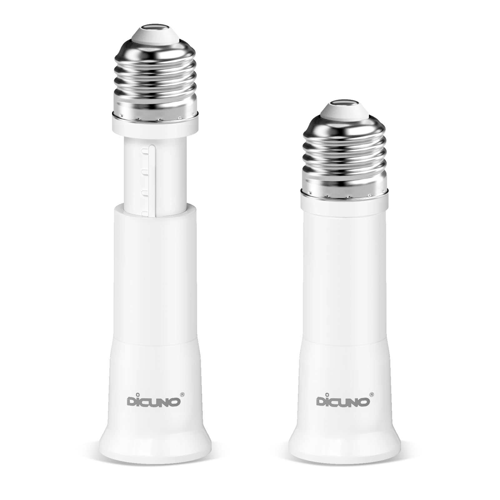 DiCUNO E26 3.15-4.13in/8-10.5cm extension flexible socket extension adapter, E26 to E26 Edison screw converter, lamp bulb socket extension, lamp holder adapter (Pack of 2)-image-30