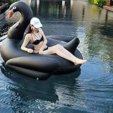 Luftschwimmer, PVC aufblasbare goldene Schwan schwimmende Reihe weiße Schwan Wasserhalter schwimmende Bett