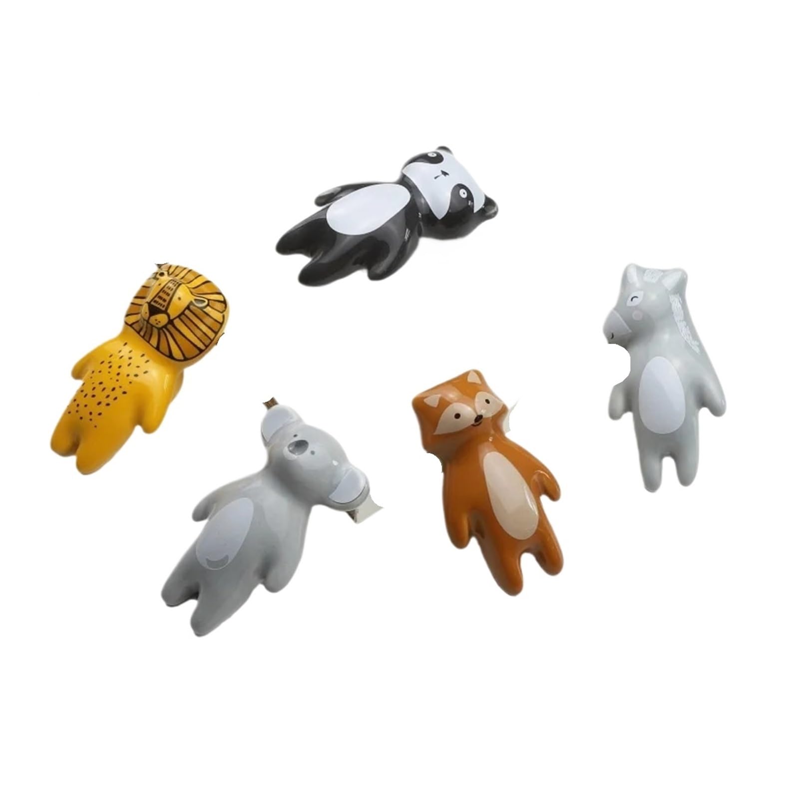 GNYVZXPLQ Ceramic Handle Drawer Knobs, 10PCS Ceramic Cartoon Animal Cabinet Knobs for Kitchen Drawer Dresser Wardrobe Door
