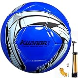 ✔ Balón de entrenamiento oficial: Este balón de fútbol es perfecto para atletas principiantes y de nivel medio. Es duradero, suave y de construcción resistente; Perfecto para desarrollar habilidades, aprender, entrenar y practicar.