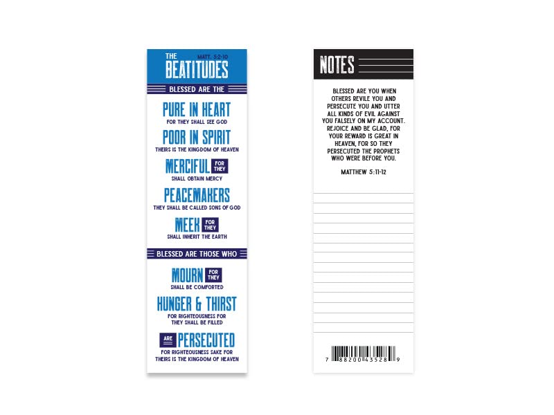 The Beatitudes Bookmark - (KJV) - (Package of 25)