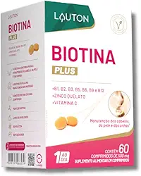 Biotina Plus - (45mcg) - 60 Cápsulas - Lauton Nutrition - 1 Pote
