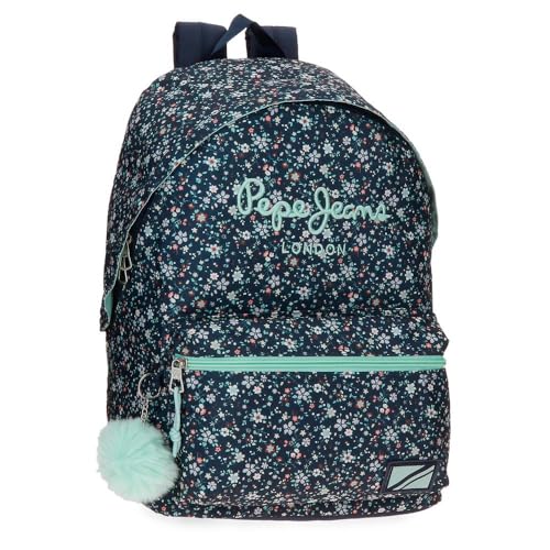 Pepe Jeans Alenka Mochila Escolar Azul 31x42x17,5 cms Poliéster 22,79L by Joumma Bags