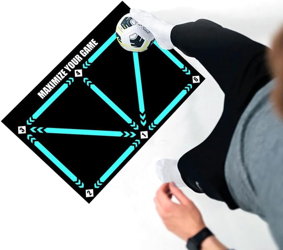 Miniatura 9 de alfombra de entrenamiento de paso de fútbol, estera de entrenamiento de fútbol, estera de deporte-Silenciosa antideslizante absorción de impactos de