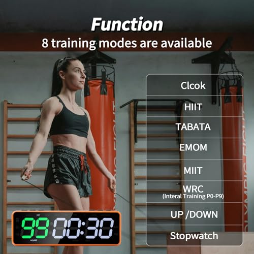 Gym Timer with Strong Magnet,LED Interval Timer for Home Gym/Workout - Image 2
