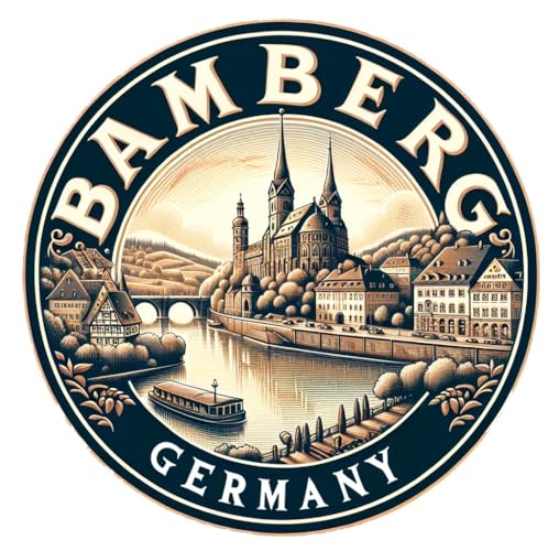 Imán decorativo souvenir de Bamberg Alemania 5 cm miniatura 1