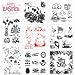 DPKOW 8 Foglio Pasqua Trasparenti Timbri, Silicone Timbri per Pasqua Artigianato Fai-da-Te Carta, Coniglio Pulcino Fiore Cestino Pasqua Uovo Timbri per Scrapbooking Mestieri Forniture di Pasqua