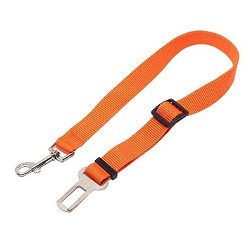 arythe Adjustable Pet Cat Dog Car Seat Belt Nylon Leash for Pet Dog Cat Orange