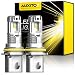 AUXITO 9007 LED Headlight Bulbs 12,000LM Per Set 6500K Xenon White Wireless HB5 High Low Beam Headlight Hi/Lo, Pack of 2
