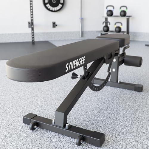 Synergee Adjustable Incline Workout Bench - Weight Bench for Exercises and Press Workouts with Dumbbells and Barbells - Ideal for Commercial Use Garage and Home Gym Use - Image 5