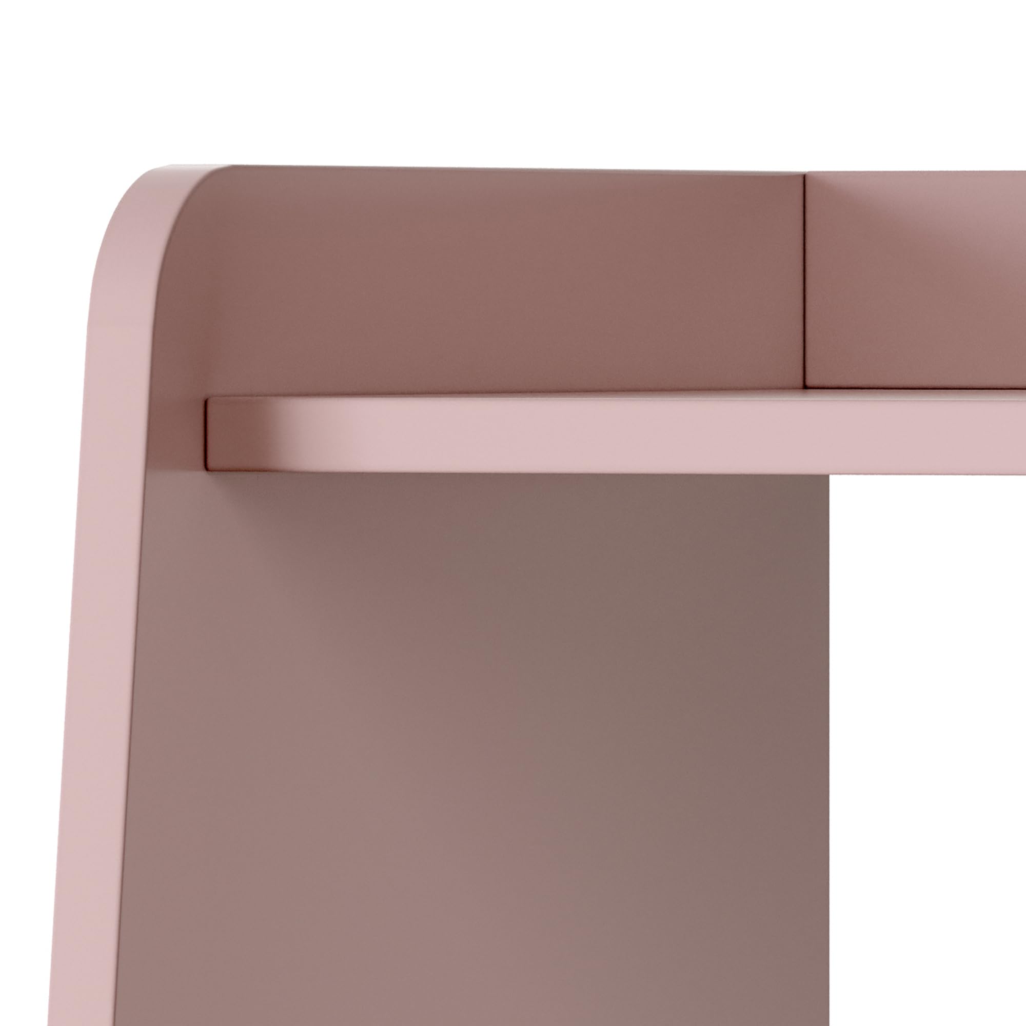 [en.casa] Portant à Vêtements pour Enfants avec Barre de Penderie et Étagères Portemanteau avec Compartiments de Rangement Garde-Robe MDF 90 x 80 x 38 cm Rose Blanc