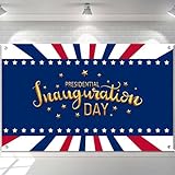 Ticuenicoa Presidential Inauguration Day Banner - 2025 Election Theme Backdrop with American Stripes Flag, Perfect for Photo Booths and Outdoor Decorations 70.8x43.3 Inches