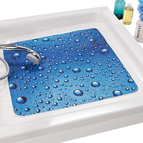 Kleine Wolke 1 shower mat Bubble in blue, Duschwanneneinlage 55x55 cm