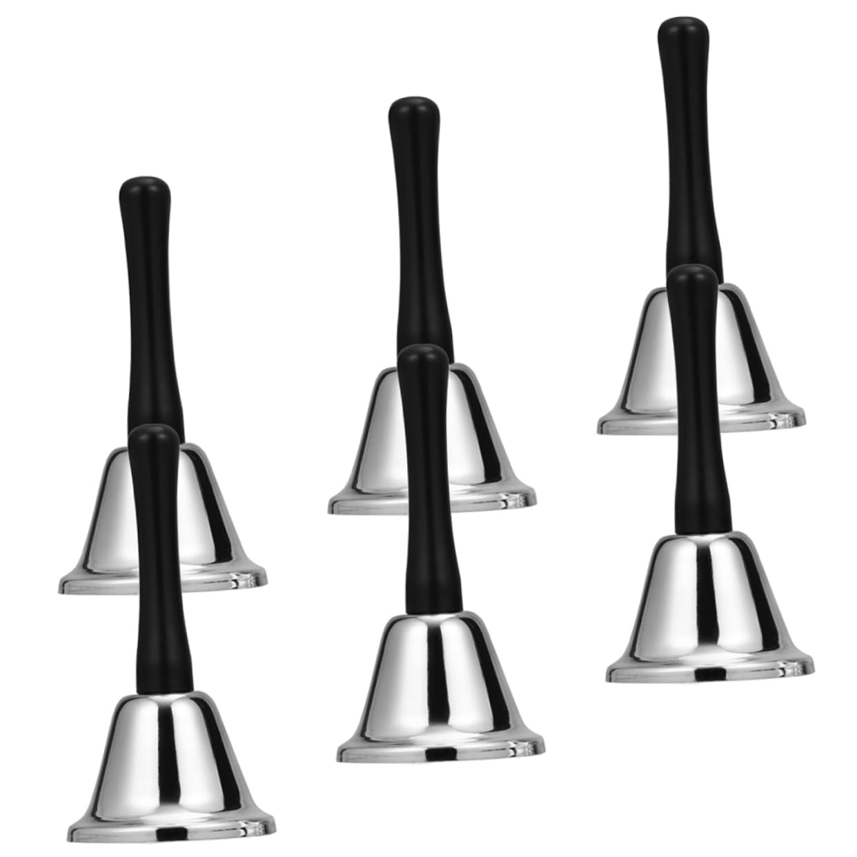 ifundom 6pezzi Campane Natalizie in Metallo Campanelle da Tavolo Portatili Decorazioni per Feste e Occasioni Speciali Campanelle Mano Suono Nitido e Piacevole