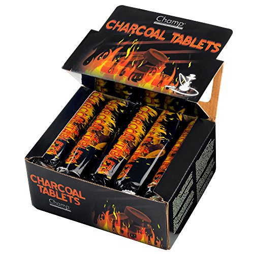 Taffstyle® 100 Stück Shisha Hookah Wasserpfeife Smoking Kohle Holzkohle schnellzündend - 33 mm 10 Rollen – Bild 5