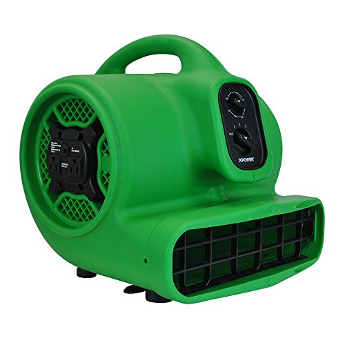 Image of XPOWER P-430AT Pro 1 /3 HP 2000 CFM Centrifugal Air Mover, Carpet Dryer, Floor Fan, Blower, Daisy Chain, for Water Damage Restoration, Janitorial, Plumbing, Home Use