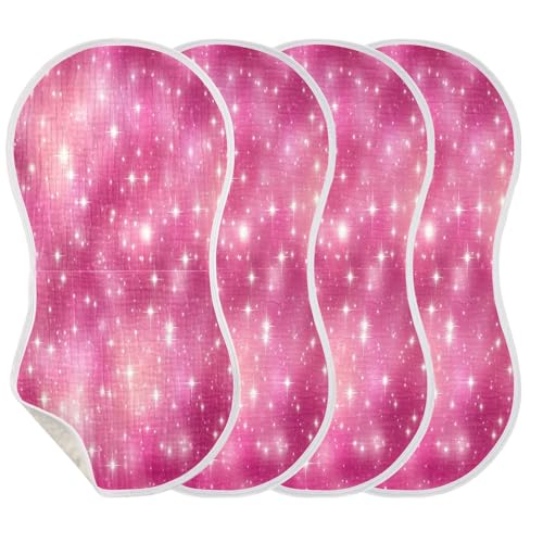JUZIHAI 1Pack Shiny Baby Burp Cloths Soft Cotton Burp Rags,Super Absorbent Burp Cloth Bag for Newborn Baby Boys/Girls3